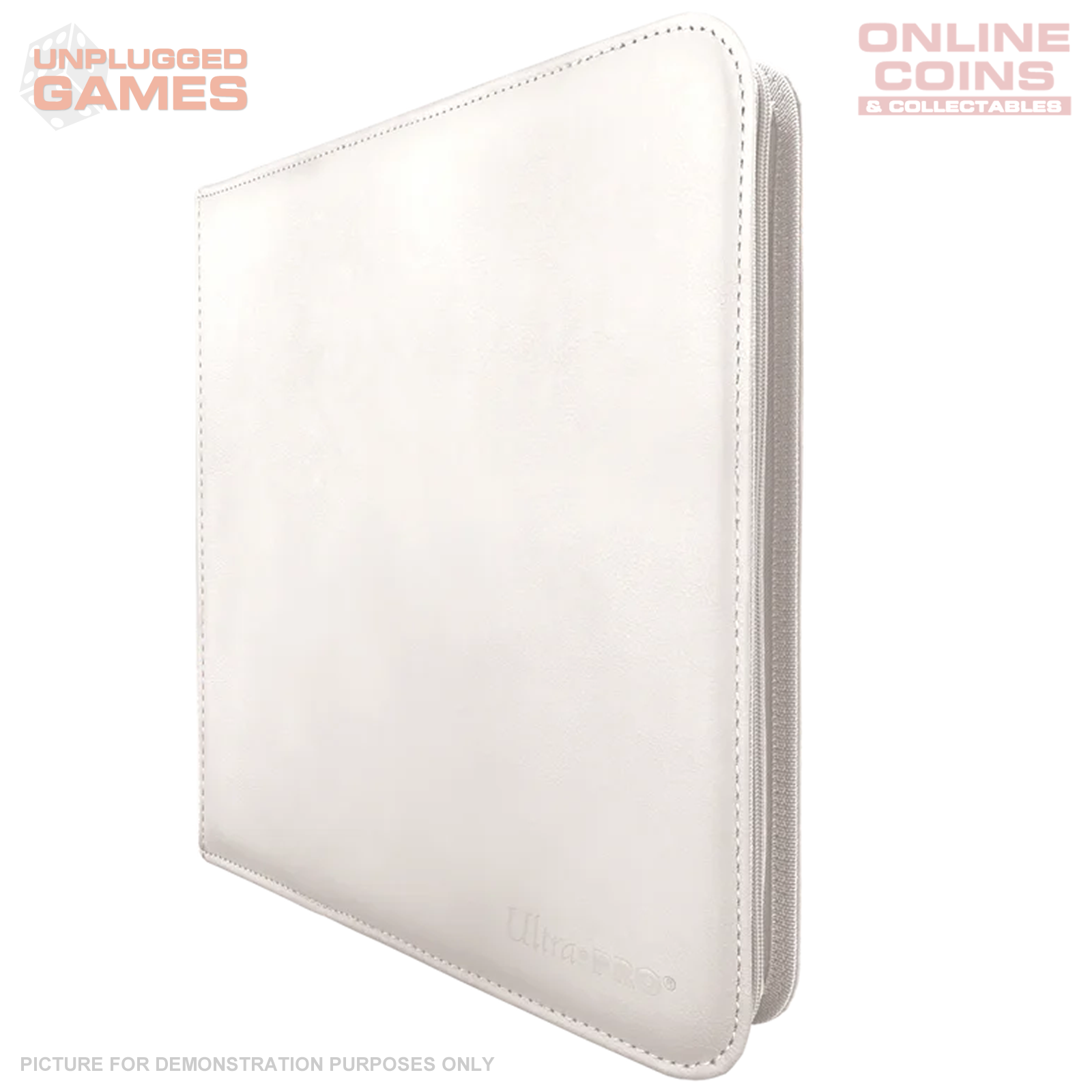 ULTRA PRO Binder - 12 pocket Zippered PRO Binder- White